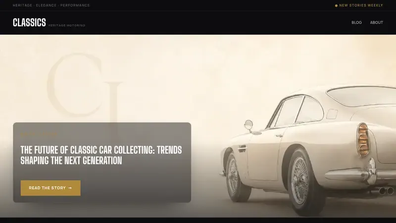 Home page of Classics Lifestyle