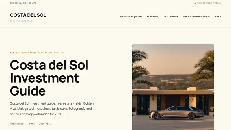 Home page of Costa del Sol