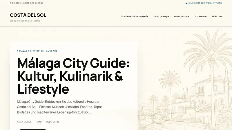 Home page of Costa del Sol Deutschland