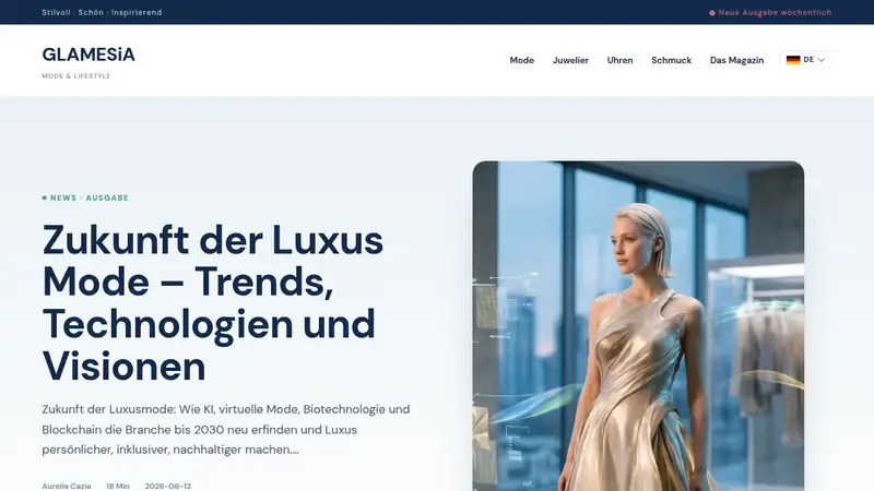 Home page of Glamesia Deutschland