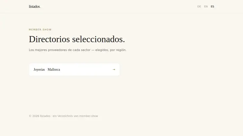 Home page of listados