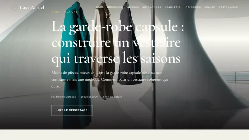Home page of Luxe Actuel