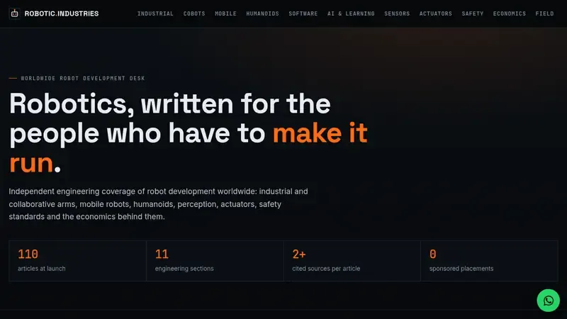 Home page of Robotic Industries