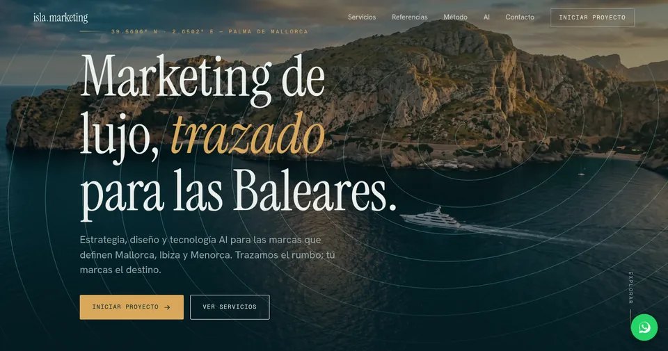 Home page of isla.marketing