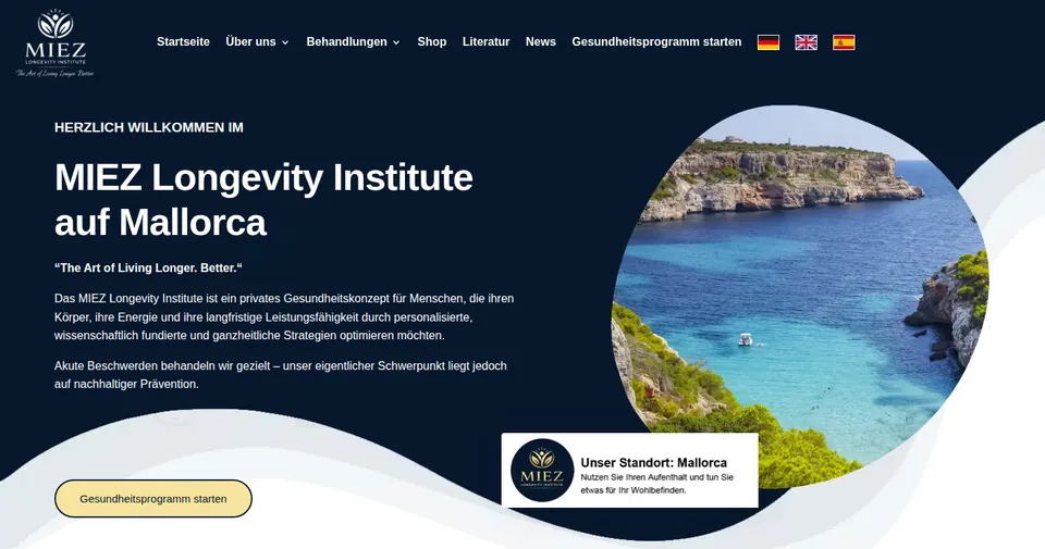 Home page of MIEZ Longevity Institute
